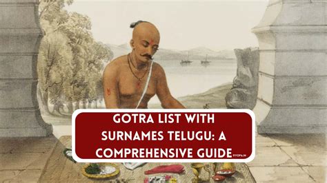 Gotra List With Surnames Telugu: A Comprehensive .